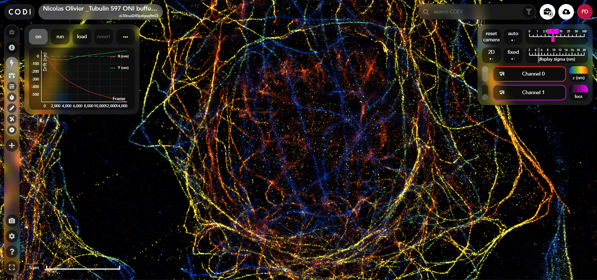 Example of coloring on CODI